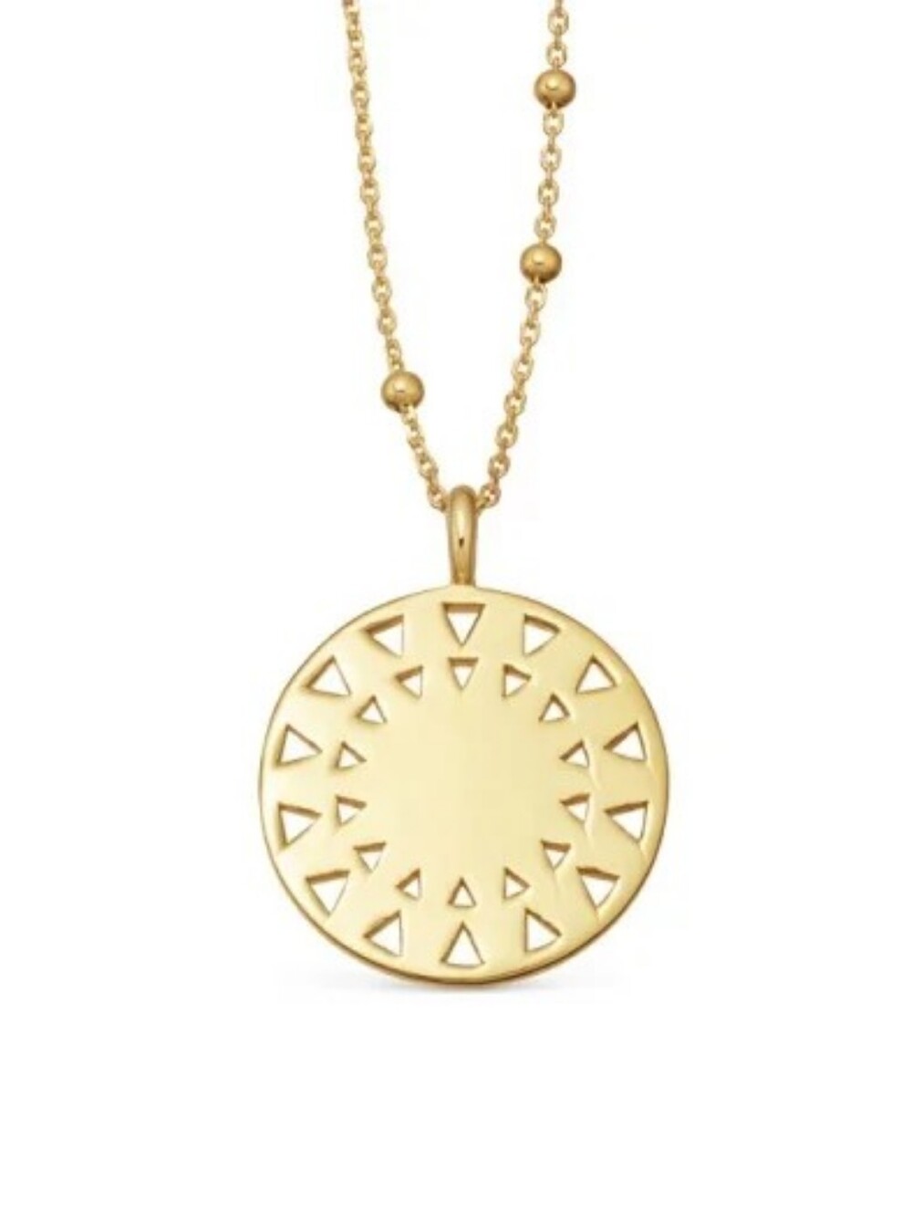 Missoma Gold Sun Medallion Satellite Chain Necklace CC
